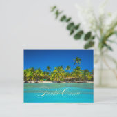 Punta Cana Tropical Palm Trees on Sandy Beach View ポストカード (スタンド正面)