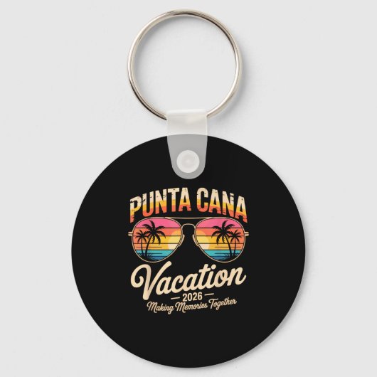 Punta Cana Vacation 2026 Making Memories Summer Be キーホルダー (正面)