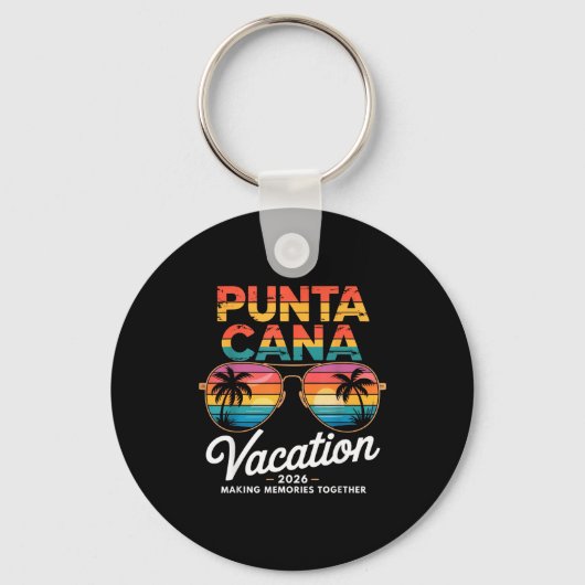 Punta Cana Vacation 2026 Making Memories Summer Be キーホルダー (正面)