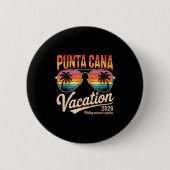 Punta Cana Vacation 2026 Making Memories Summer Be 缶バッジ (正面)