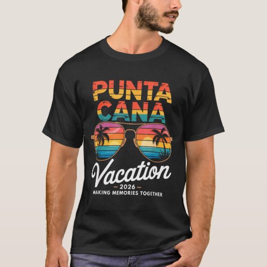 Punta Cana Vacation 2026 Making Memories Summer Be Tシャツ (正面)