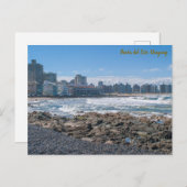 Punta del Este, Uruguay, Playa El Emir & City View ポストカード (正面/裏面)