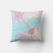 Punta Gorda及び港シャーロットフロリダMap (1957年) クッション (裏面)