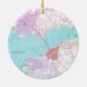 Punta Gorda及び港シャーロットフロリダMap (1957年) セラミックオーナメント (裏面)