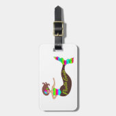 Punta Gorda、フロリダの人魚のカスタムな荷物のラベル ラゲッジタグ (正面縦)