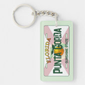 Punta Gorda Florida flag license plate keychain キーホルダー (正面)