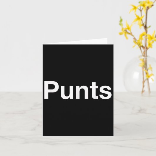 Punts Funny Shirt, Punts Funny Saying Quote Shirt, カード (黄色い花)