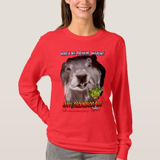 Punxsutawneyフィルの影のワイシャツ Tシャツ (正面)