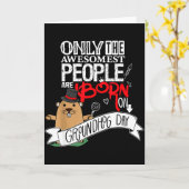 Punxsy Phils Cute Groundhog Day February 2nd Birth カード (黄色い花)