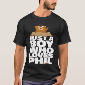 Punxsy Phil's Cute Groundhog Day Holiday Idea for Tシャツ (正面)
