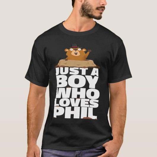Punxsy Phil's Cute Groundhog Day Holiday Idea for  Tシャツ (正面)