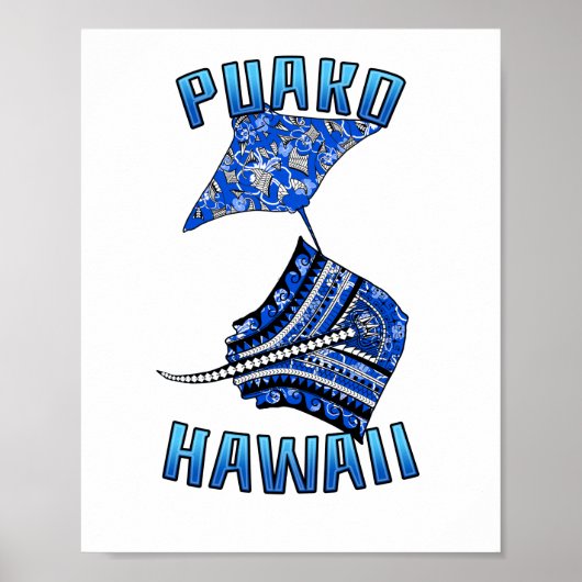 Puoko Hawaii Vacation Tribal Stingray ポスター (正面)