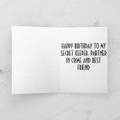 PUPは「あなたの双子」/「友人」の最高の誕生日を望んでいます。 カード (内部)