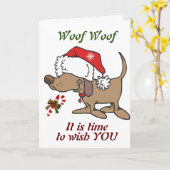 PUPは「とても愉快なクリスマス」を願っている カード (黄色い花)