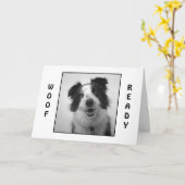 PUPは「準備万端」の相互祝誕生日 カード (黄色い花)