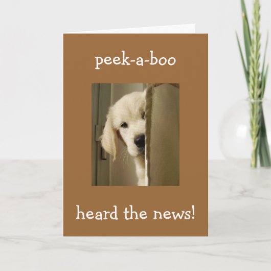 PUPは「PEEK-A-BOO」の採用おめでとう カード (正面)