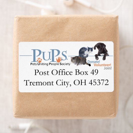 PUP差出人住所ラベル ラベル (インサイチュ)