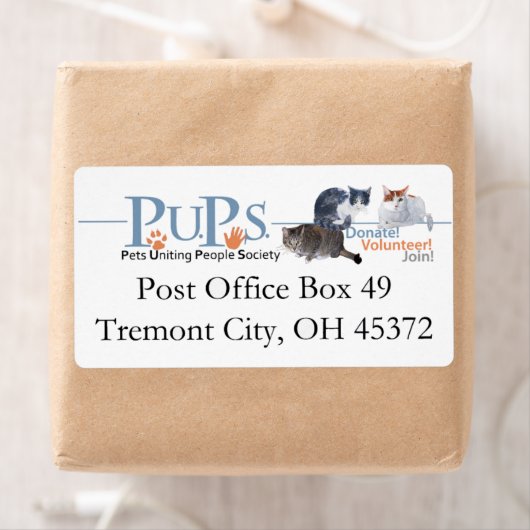 PUP差出人住所ラベル ラベル (インサイチュ)