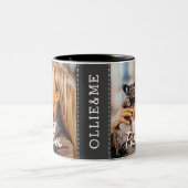 Pup最高の Ever Stitchモダン Pet Puppy写真 ツートーンマグカップ (中央)