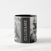 Pup最高の Ever Stitchモダン Pet Puppy写真 ツートーンマグカップ (中央)