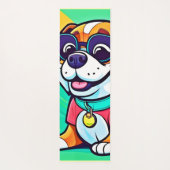 Pup Cartoonクールスタイルアートワーク ヨガマット (裏面)