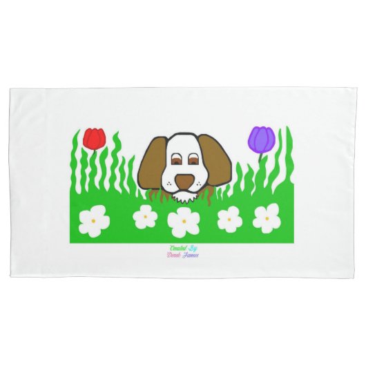 Pup Nキングサ遊イズ枕ローケース 枕カバー (正面)