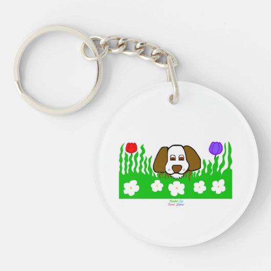 Pup N丸型キ遊ーチェーン キーホルダー (正面)