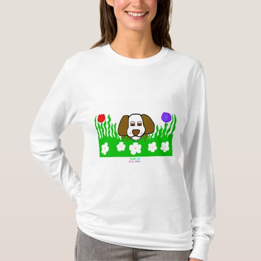 Pup N女子遊長袖シャツ Tシャツ (正面)