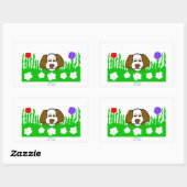 Pup N矩形遊ステッカー 長方形シール (シート)