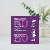 PUPLISE 60th誕生日パモダンープルスターパターン 招待状 (スタンド正面)