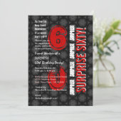 PUPLISE 60th誕生日赤黒の円 招待状 (スタンド正面)