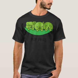 Puppeas Design ピースを子犬の形に偽装したデザインのもの Tシャツ