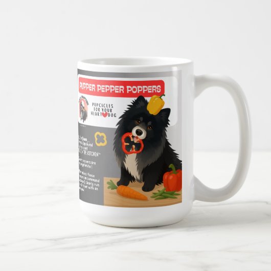 PUPPER PEPPER POPPERS 犬のおやつ アート缶 レシピ コーヒーマグカップ (右)