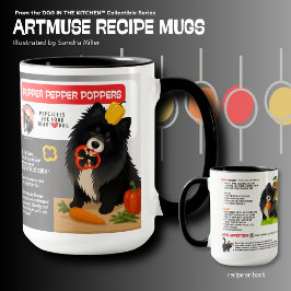 PUPPER PEPPER POPPERS Dog treats  Art Muse Recipe  マグカップ