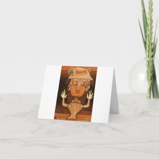 Puppet by Paul Klee サンキューカード (正面)