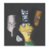 Puppets in the dark ( Erica Crooks puppet art ) シール (正面)