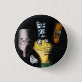 Puppets in the dark ( Erica Crooks puppet art ) 缶バッジ