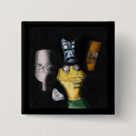 Puppets in the dark ( Erica Crooks puppet art ) 缶バッジ