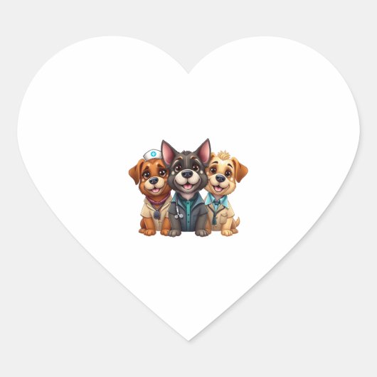 Puppies ハートシール (正面)