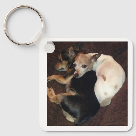 Puppies and Art キーホルダー (正面)