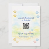 Puppies Baby Shower Invitation 招待状 (裏面)