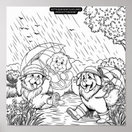 Puppies Dancing in the Rain ポスター