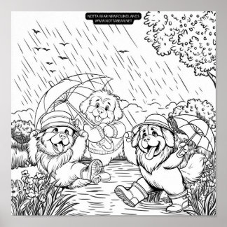 Puppies Dancing in the Rain ポスター