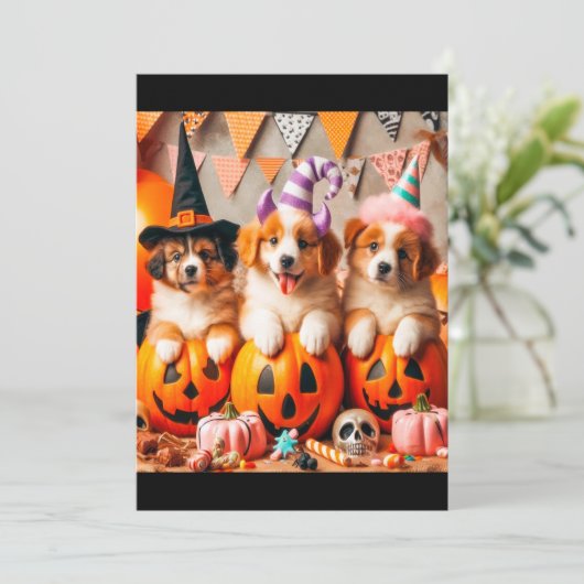 Puppies halloween party 招待状 (スタンド正面)