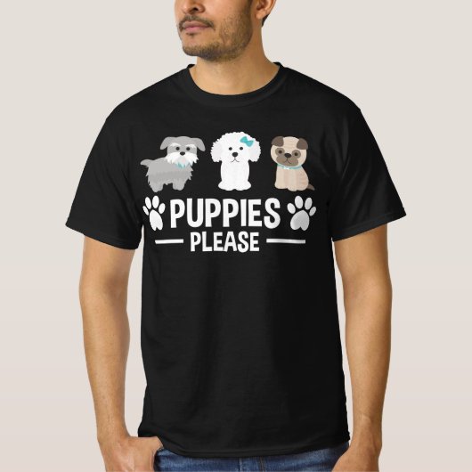 Puppies please tシャツ (正面)