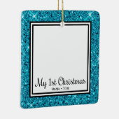 Puppyの第1回クリスマス2写真 セラミックオーナメント (右)