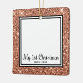 Puppyの第1回クリスマス2写真 セラミックオーナメント (左)