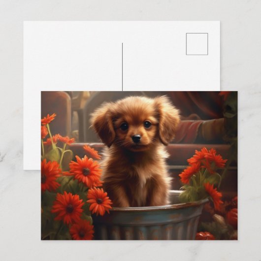 Puppy ポストカード (正面/裏面)