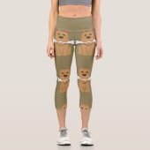 Puppy and Bone Pattern カプリレギンス (正面)