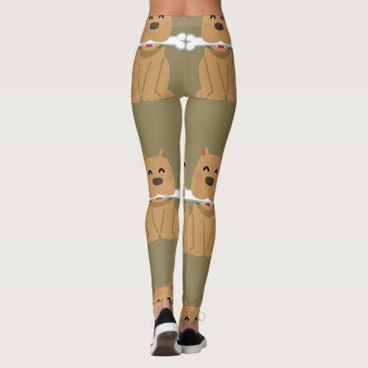 Puppy and Bone Pattern レギンス (裏面)
